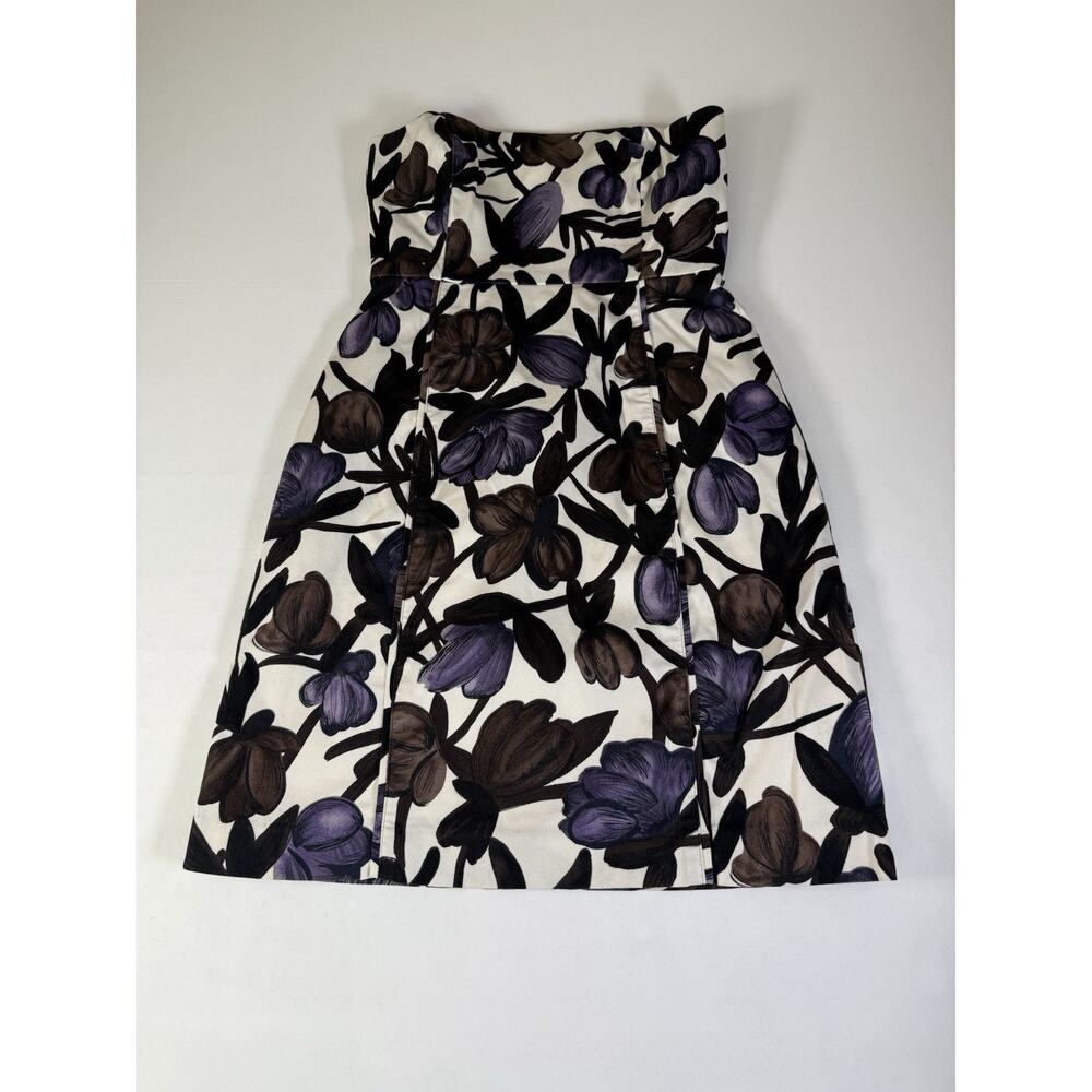Banana Republic Women's Floral Cotton Off the Shoulder Knee Length Dress Size 4